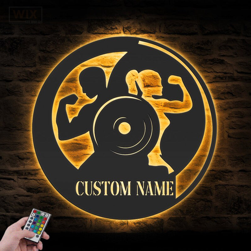 Gym LED Metal Sign