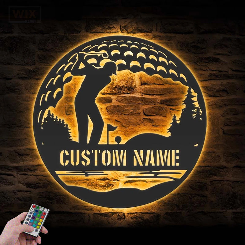 Golf LED Metal Sign