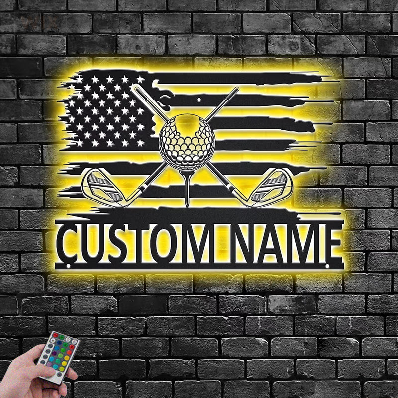 Golf LED Metal Sign