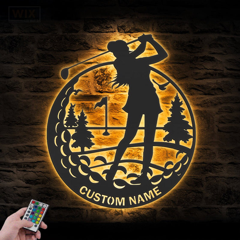 Golf LED Metal Sign