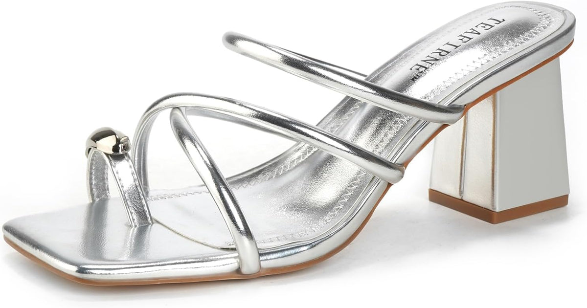Square-Toe Thong Block-Heel Sandals — view 13