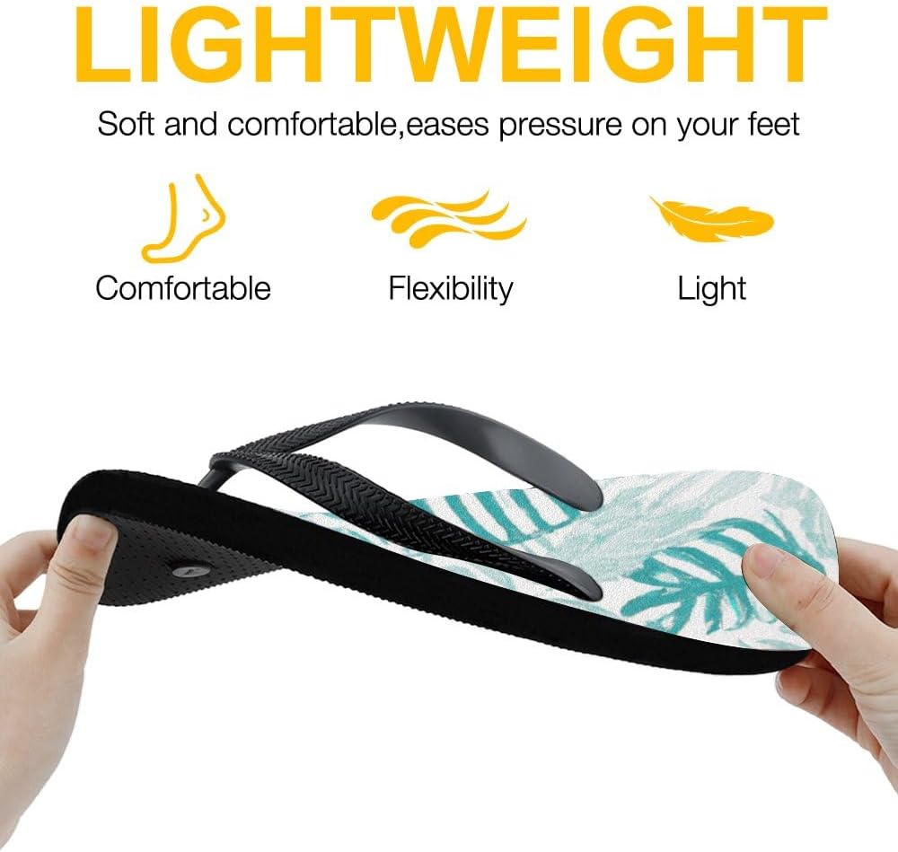 Tropical Pattern Beach Flip-Flops — view 52