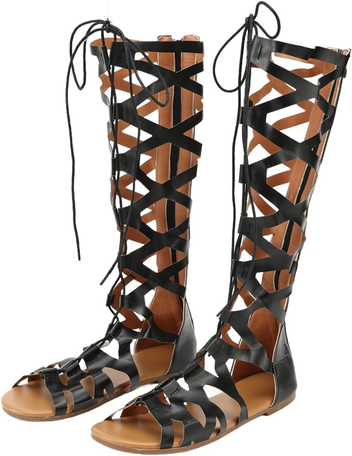 Athena Tall Lace-Up Gladiator Sandals