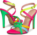 Bright Colorblock Stiletto Sandals — view 1