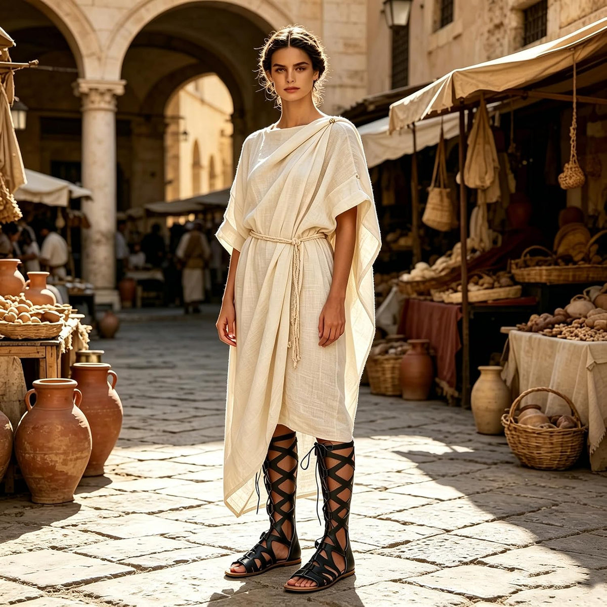 Lace-Up Tall Gladiator Sandals — view 2