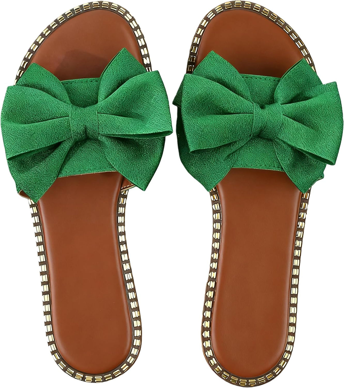 Bow-Accent Flat Slide Sandals — view 19