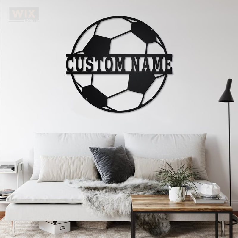 Soccer LED Metal Sign - Wix Decor