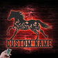 Horse LED Metal Sign 