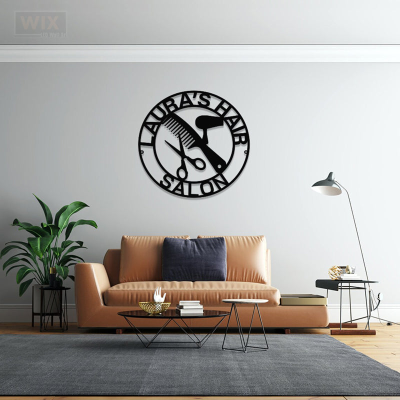 Barber & Salon Led Metal Sign - Wix Decor