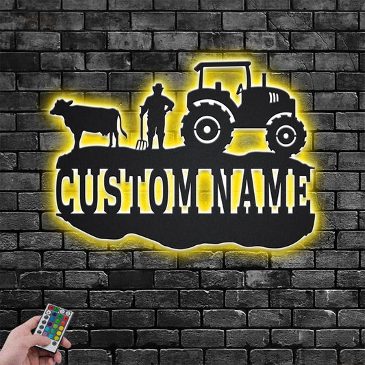 Farm LED Metal Sign - Wix Decor