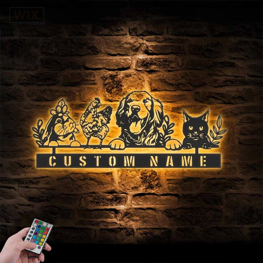 Farm LED Metal Sign - Wix Decor