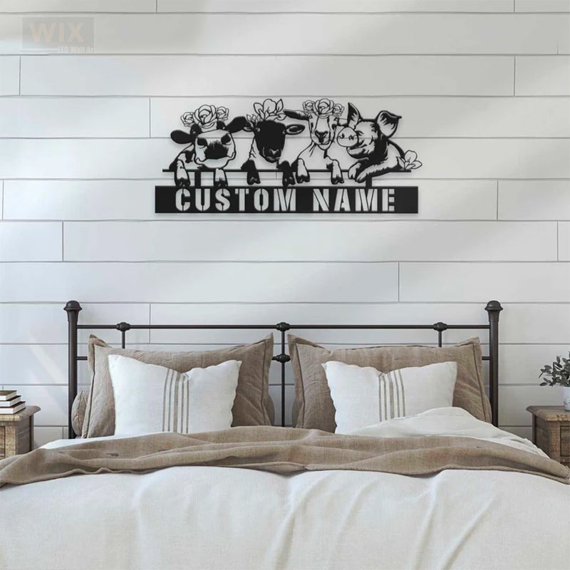 Farm LED Metal Sign - Wix Decor