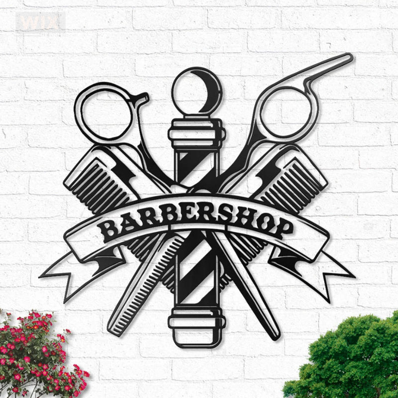 Barber & Salon Led Metal Sign - Wix Decor