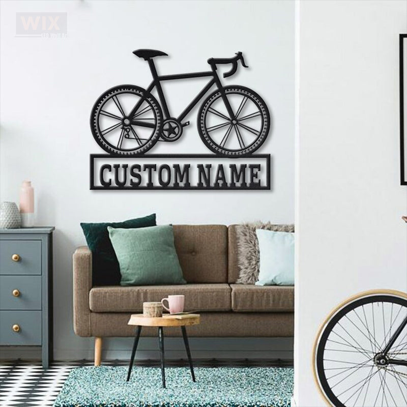 Mountain Bike LED Metal Sign - Wix Decor