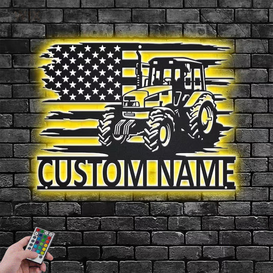 Farm LED Metal Sign