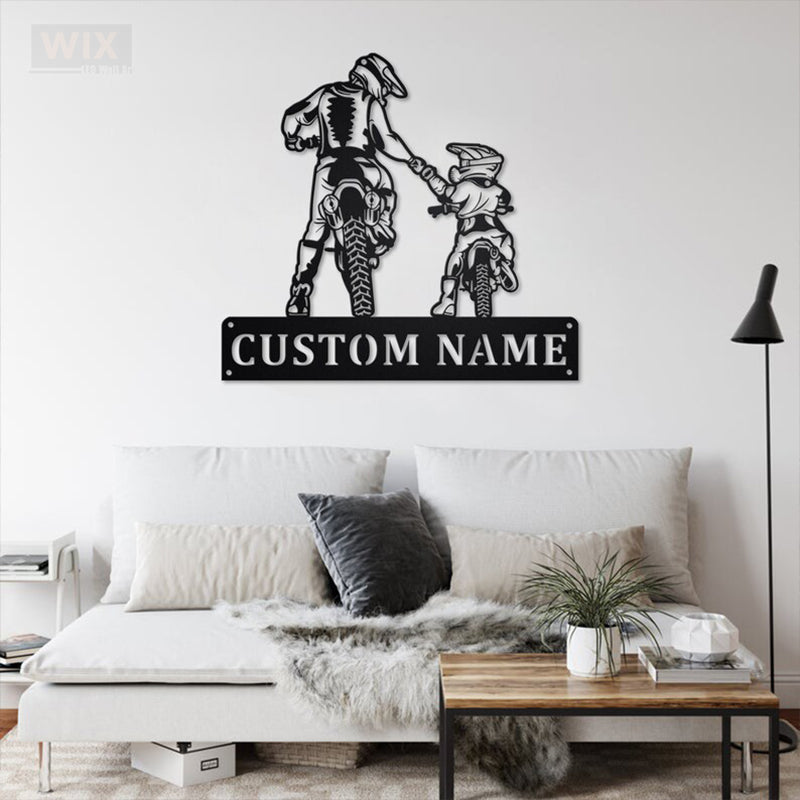 Mountain Bike LED Metal Sign - Wix Decor