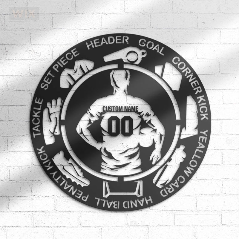 Soccer LED Metal Sign - Wix Decor
