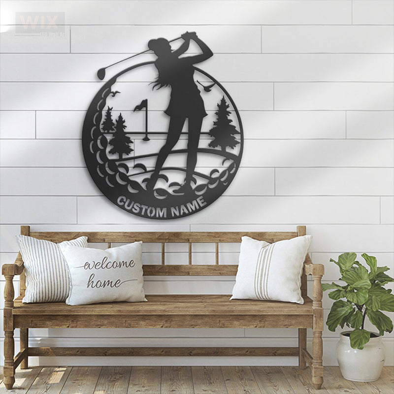 Golf LED Metal Sign 