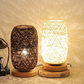 LED Remote Control Decorative Desk Lamp USB Wooden Art Atmosphere Light Wedding Home Bedroom Dinner Party Home Decor