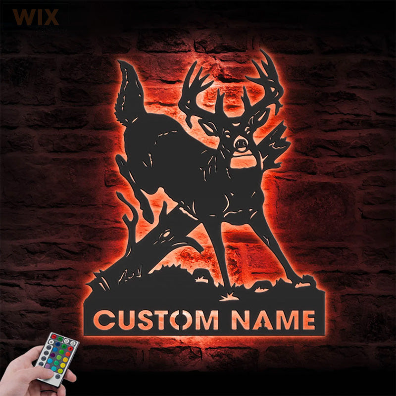 Hunting LED Metal Sign - Wix Decor
