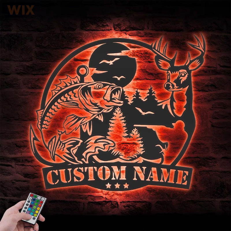 Hunting LED Metal Sign - Wix Decor