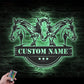 Horse LED Metal Sign 