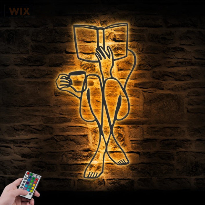 Coffee Shop LED Metal Sign - Wix Decor