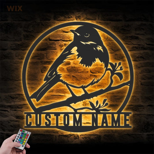 Birds LED Metal Sign - Wix Decor