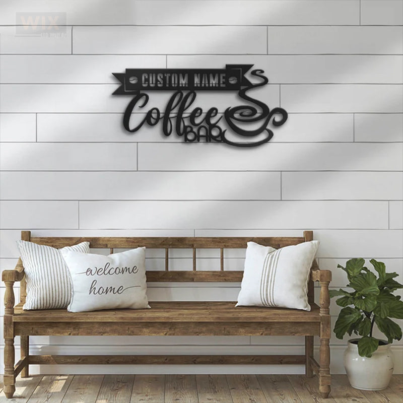 Coffee Shop Led Metal Sign - Wix Decor
