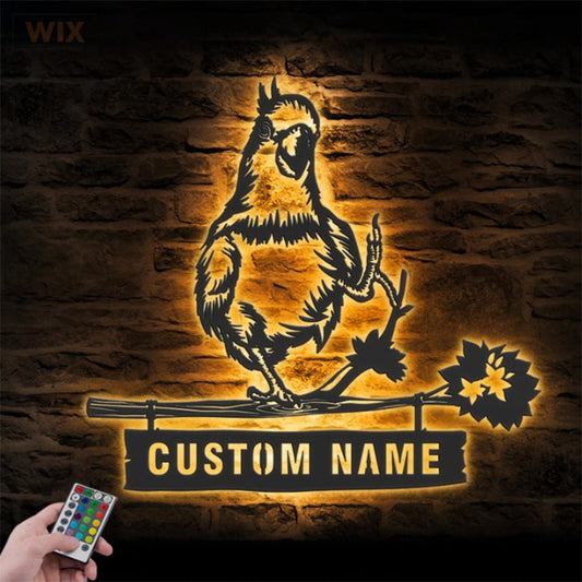 Birds LED Metal Sign - Wix Decor