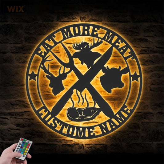 BBQ & Patio LED Metal Sign - Wix Decor