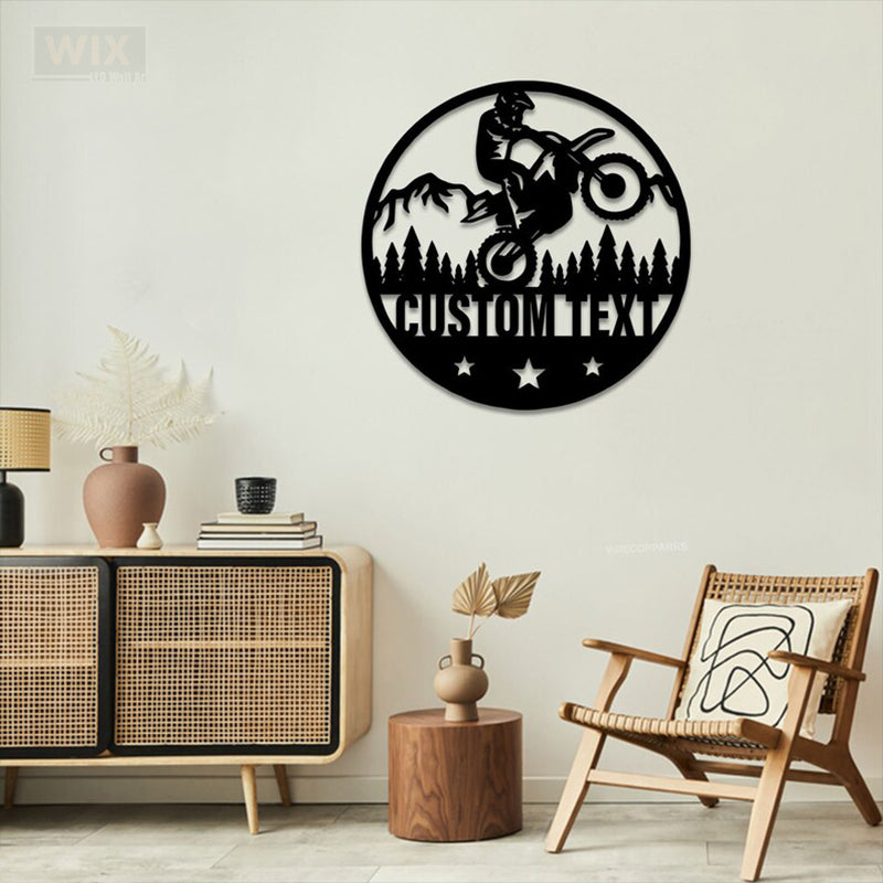 Mountain Bike LED Metal Sign - Wix Decor