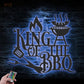 King Of The BBQ, Metal Wall Signs With RGB Led Light