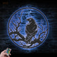 Crow Moon Sign Home Decor, Metal Wall Signs With RGB Led Light - WixDecor