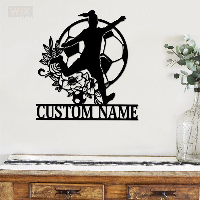 Soccer LED Metal Sign - Wix Decor