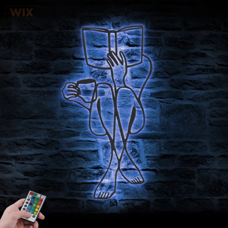 Coffee Shop LED Metal Sign - Wix Decor