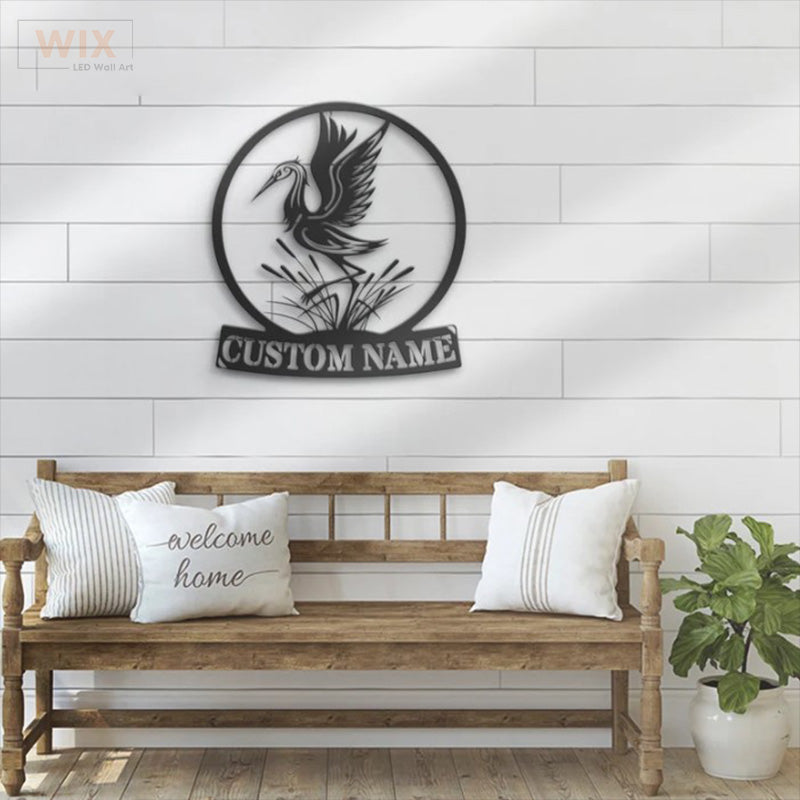 Birds LED Metal Sign - Wix Decor