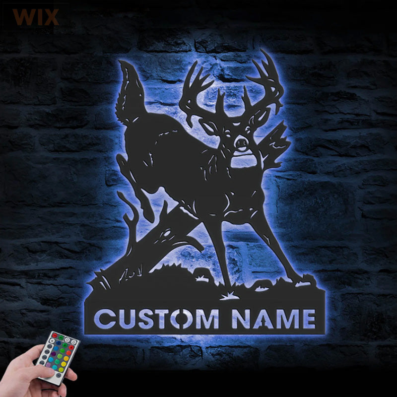 Hunting LED Metal Sign - Wix Decor