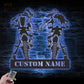 Motorcycle LED Metal Sign - Wix Decor