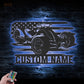 Personalized US Three Wheel Motorcycle, Metal Wall Signs With RGB Led Light - WixDecor