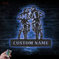 Motorcycle LED Metal Sign - Wix Decor