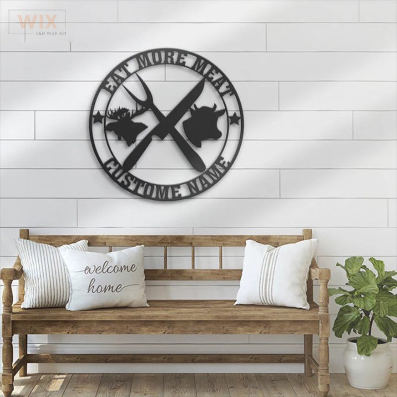 BBQ & Patio LED Metal Sign - Wix Decor