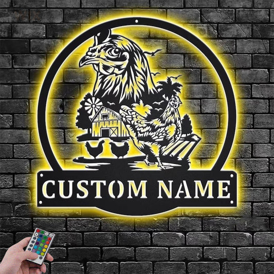 Farm LED Metal Sign - Wix Decor