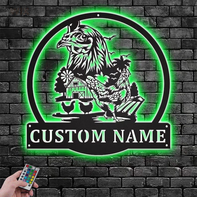 Farm LED Metal Sign - Wix Decor