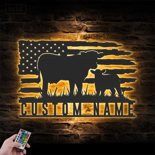 Farm LED Metal Sign