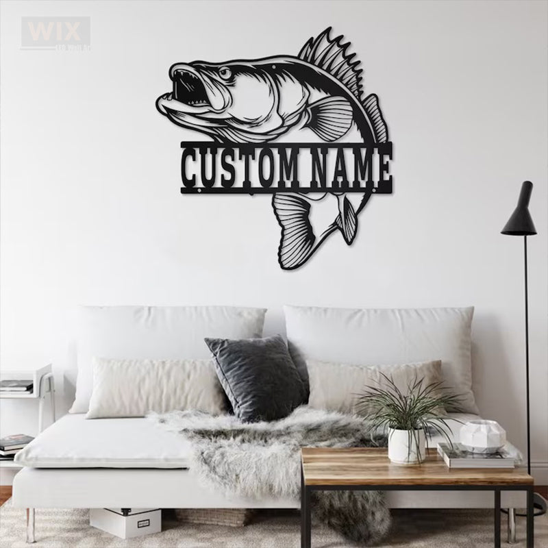 Fishing LED Metal Sign - Wix Decor