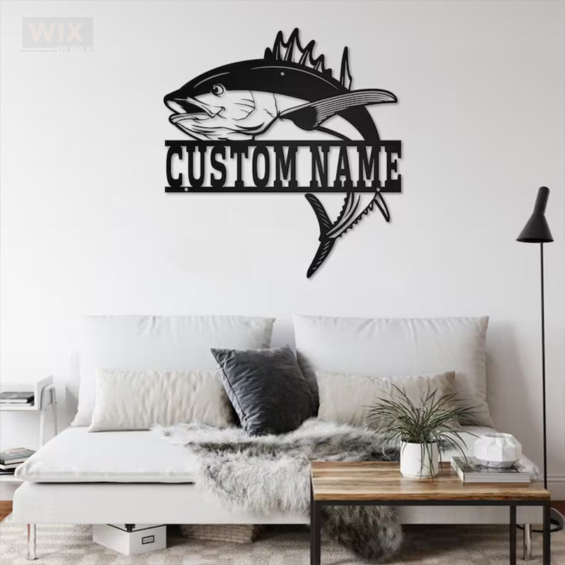 Fishing LED Metal Sign - Wix Decor
