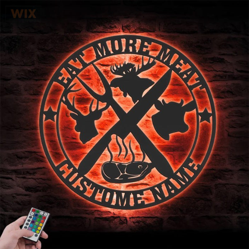 BBQ & Patio LED Metal Sign - Wix Decor