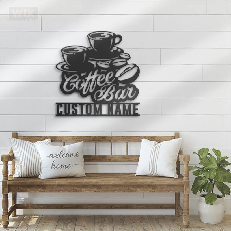 Coffee Shop Led Metal Sign - Wix Decor