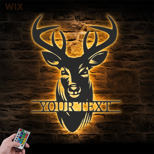 Hunting LED Metal Sign - Wix Decor